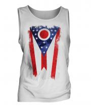Ohio State Grunge Flag Mens Vest