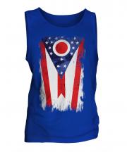 Ohio State Grunge Flag Mens Vest
