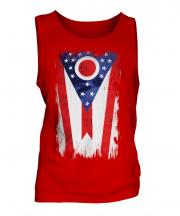 Ohio State Grunge Flag Mens Vest