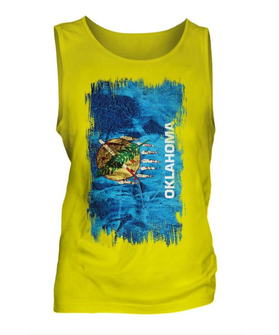 Oklahoma State Grunge Flag Mens Vest