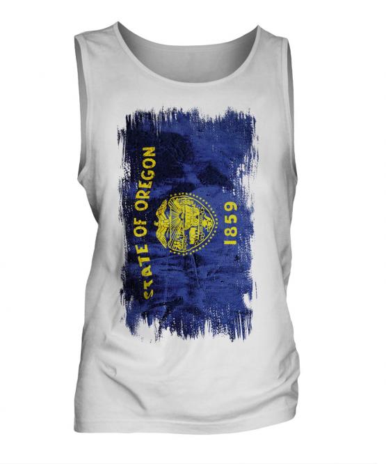 Oregon State Grunge Flag Mens Vest