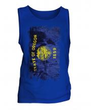 Oregon State Grunge Flag Mens Vest