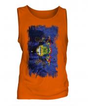Pennsylvania State Grunge Flag Mens Vest