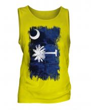 South Carolina State Grunge Flag Mens Vest