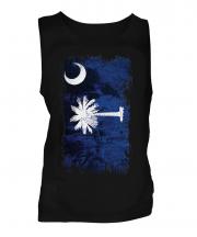 South Carolina State Grunge Flag Mens Vest