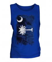 South Carolina State Grunge Flag Mens Vest
