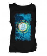 South Dakota State Grunge Flag Mens Vest