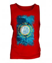 South Dakota State Grunge Flag Mens Vest