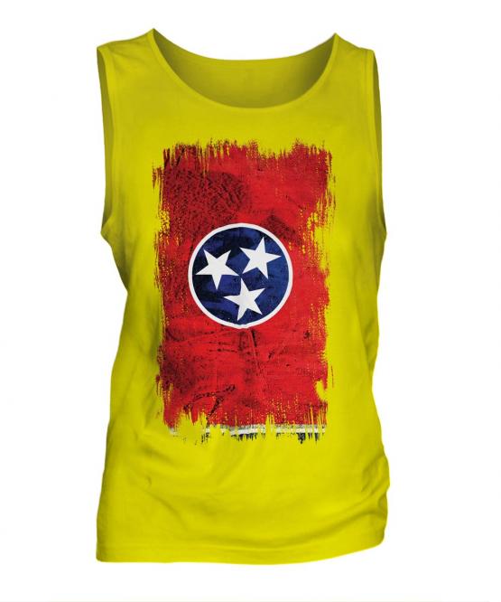 Tennessee State Grunge Flag Mens Vest