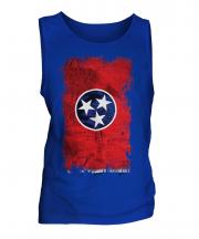Tennessee State Grunge Flag Mens Vest