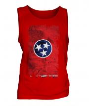 Tennessee State Grunge Flag Mens Vest