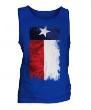 Texas State Grunge Flag Mens Vest