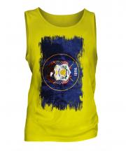 Utah State Grunge Flag Mens Vest