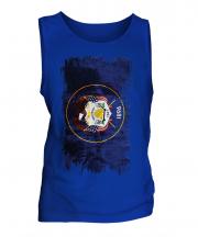 Utah State Grunge Flag Mens Vest
