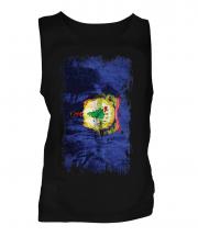 Vermont State Grunge Flag Mens Vest