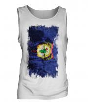 Vermont State Grunge Flag Mens Vest