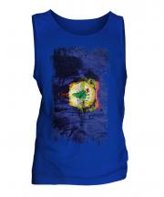 Vermont State Grunge Flag Mens Vest