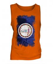 Virginia State Grunge Flag Mens Vest