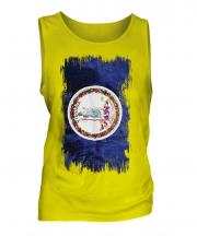 Virginia State Grunge Flag Mens Vest
