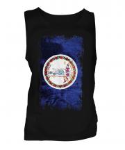 Virginia State Grunge Flag Mens Vest