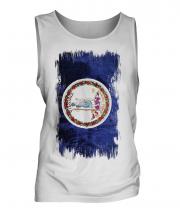 Virginia State Grunge Flag Mens Vest