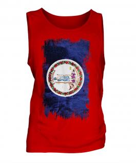 Virginia State Grunge Flag Mens Vest