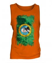 Washington State Grunge Flag Mens Vest