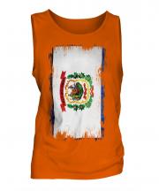 West Virginia State Grunge Flag Mens Vest