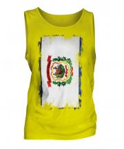 West Virginia State Grunge Flag Mens Vest