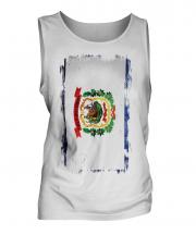 West Virginia State Grunge Flag Mens Vest