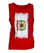 West Virginia State Grunge Flag Mens Vest