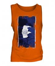 Wyoming State Grunge Flag Mens Vest