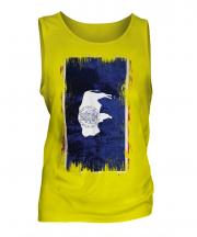 Wyoming State Grunge Flag Mens Vest