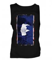 Wyoming State Grunge Flag Mens Vest