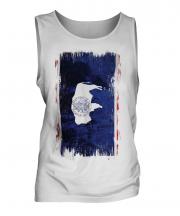 Wyoming State Grunge Flag Mens Vest
