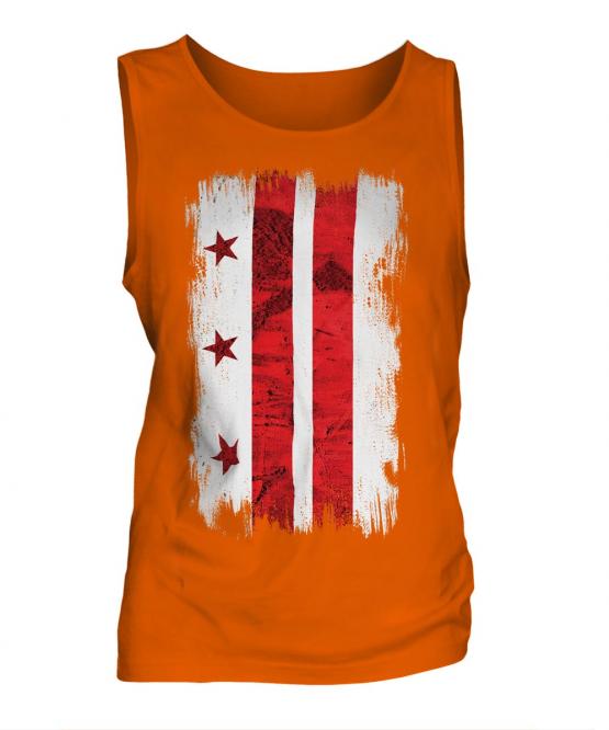 Washington Dc Grunge Flag Mens Vest