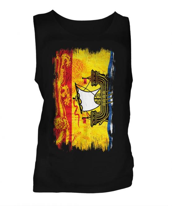 New Brunswick Grunge Flag Mens Vest