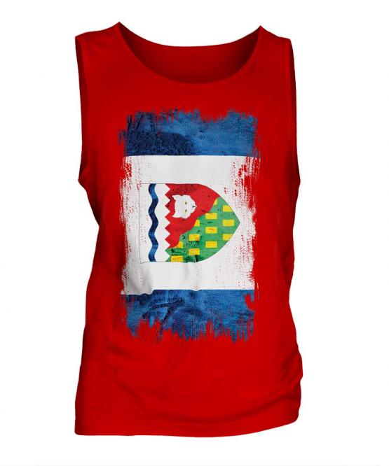 Northwest Territories Grunge Flag Mens Vest