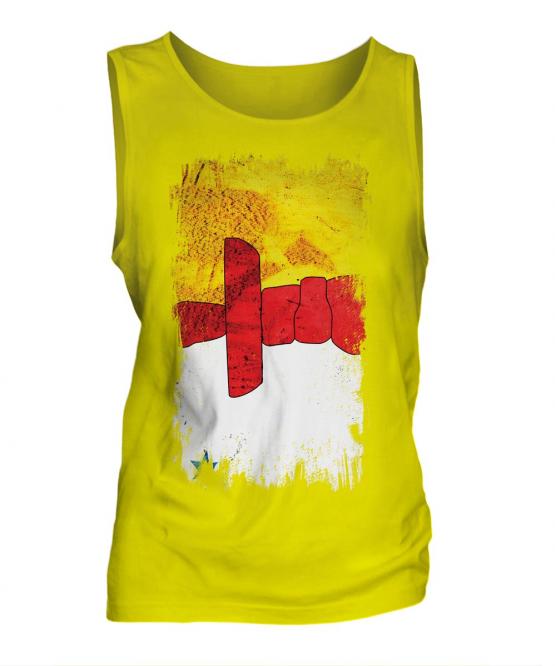 Nunavut Grunge Flag Mens Vest