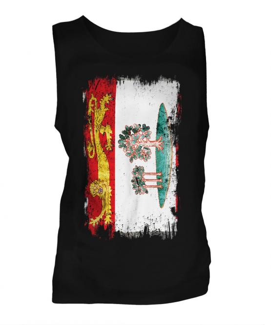 Prince Edward Island Grunge Flag Mens Vest