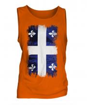 Quebec Grunge Flag Mens Vest