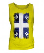Quebec Grunge Flag Mens Vest
