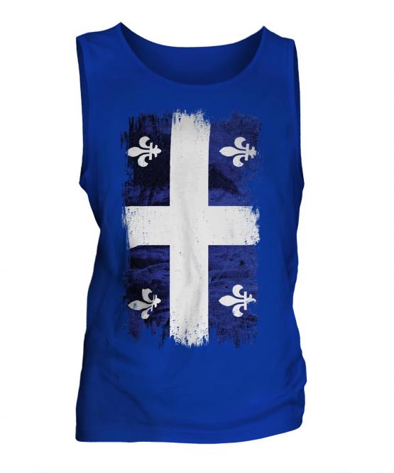 Quebec Grunge Flag Mens Vest