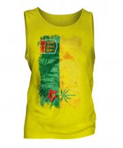 Saskatchewan Grunge Flag Mens Vest