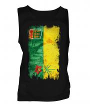 Saskatchewan Grunge Flag Mens Vest
