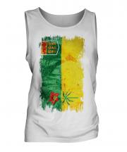 Saskatchewan Grunge Flag Mens Vest