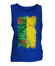 Saskatchewan Grunge Flag Mens Vest