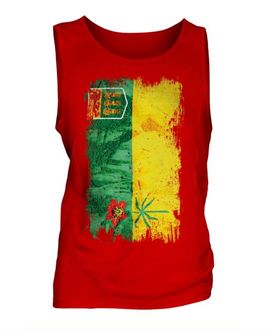 Saskatchewan Grunge Flag Mens Vest