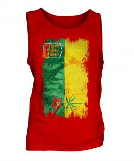 Saskatchewan Grunge Flag Mens Vest