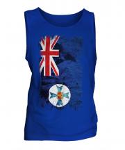 Queensland Grunge Flag Mens Vest